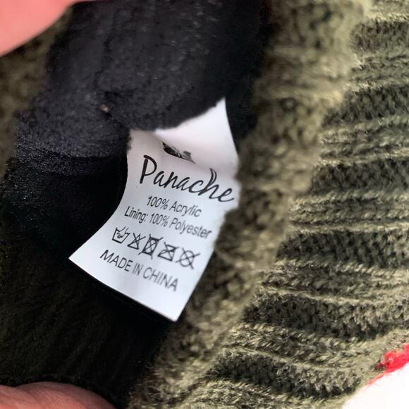 NEW Panache Green Camouflage Stripe Mittens - Picture 5 of 5